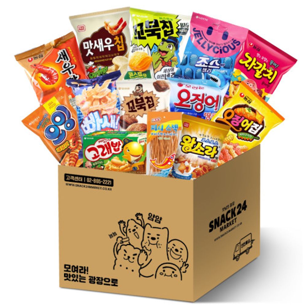 Popular Snacks King God Seongbi Sea Snack Set 13P_Snack Collection, Office Snacks, Sweets Set, Seafood Flavor, Sea Flavor_Made in Korea